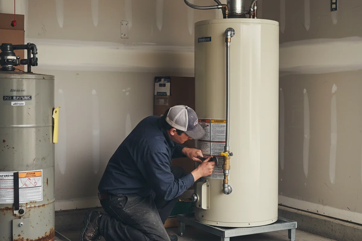 Water heater and shutoff valve replacement in Bellevue